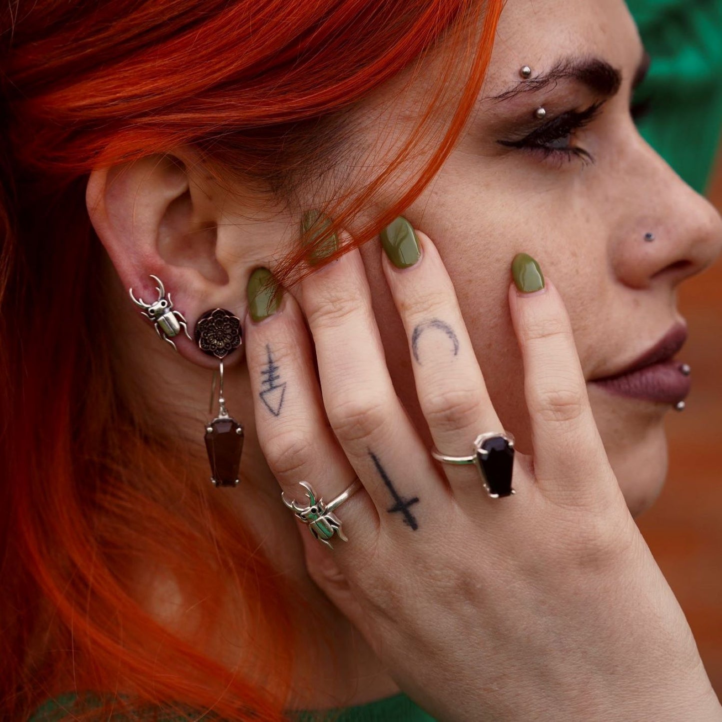 Black Onyx Coffin Ring