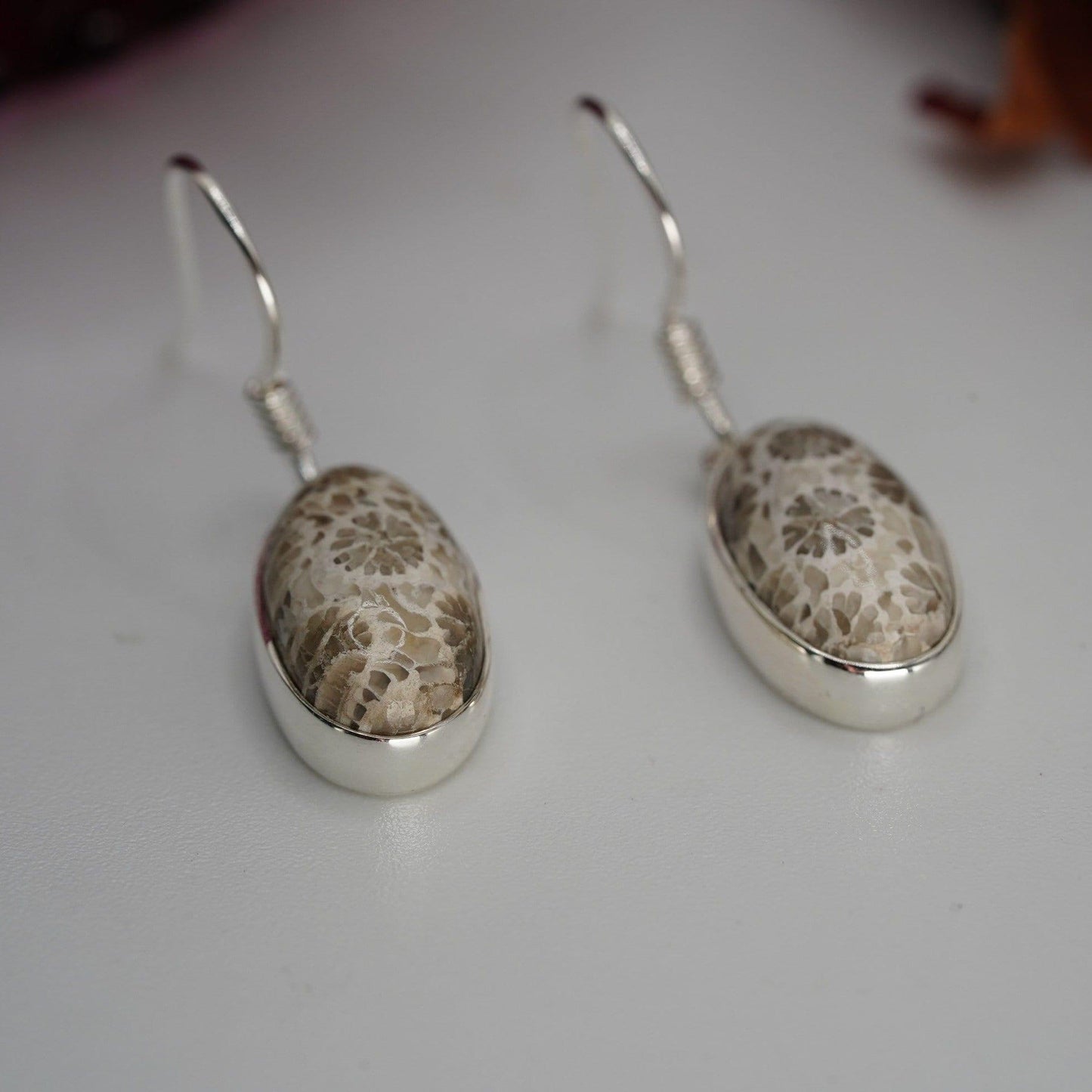 Fossil Coral Earrings - prettywitchyuk