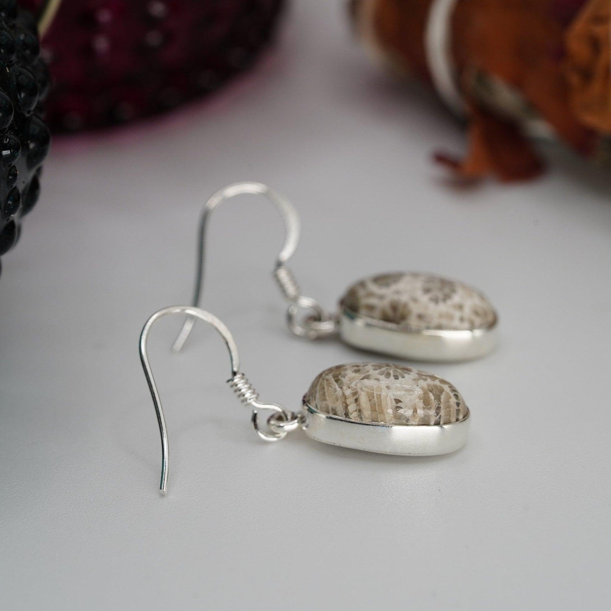 Fossil Coral Earrings - prettywitchyuk
