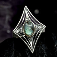 Thumbnail for Stardust - Adjustable Labradorite Ring