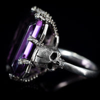 Thumbnail for Mausoleum - Amethyst Skull Ring