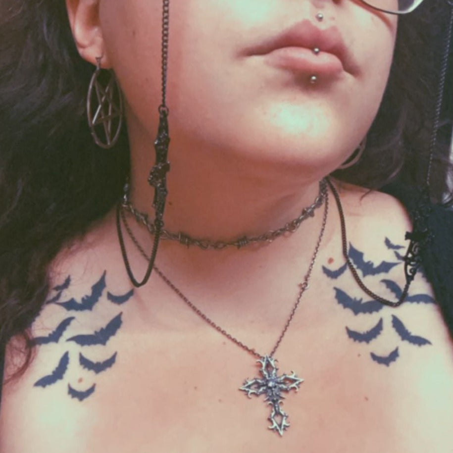 Pentagram Hoop Earrings