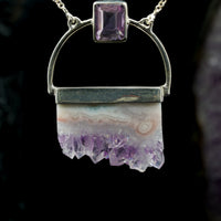 Thumbnail for Raw Amethyst Slice Pendant