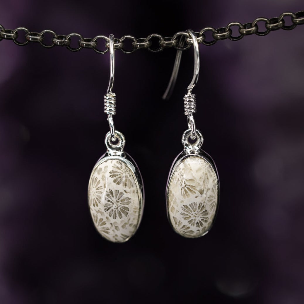 Fossil Coral Earrings