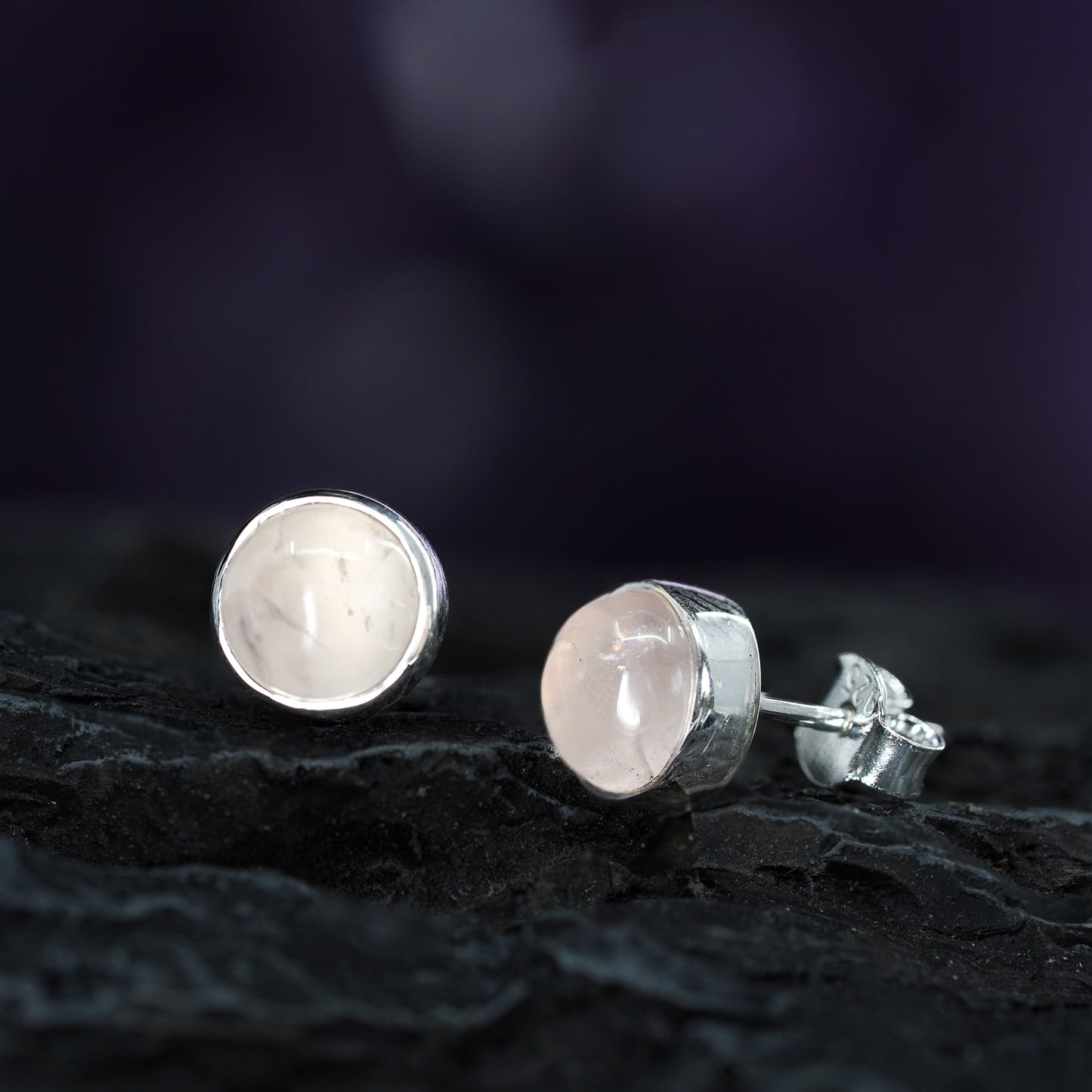 Rose Quartz Stud earrings