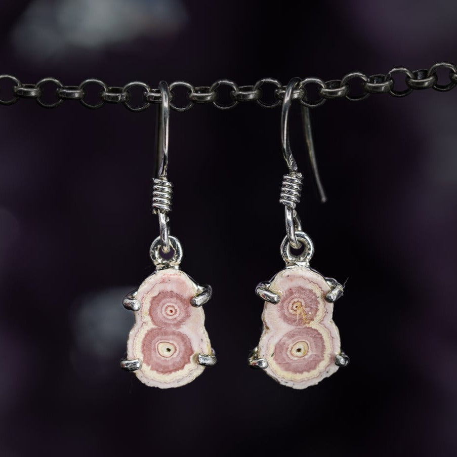 Rhodochrosite Staligtitic Earrings