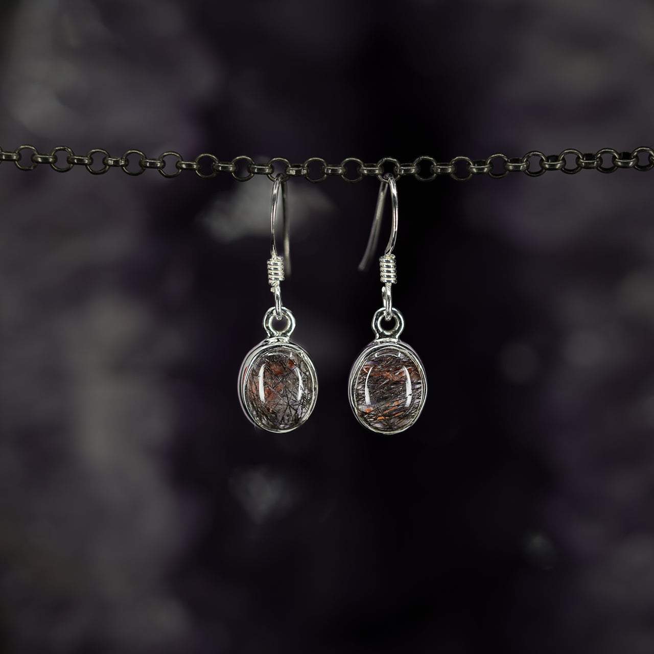 Rutile Quartz Drop Earrings