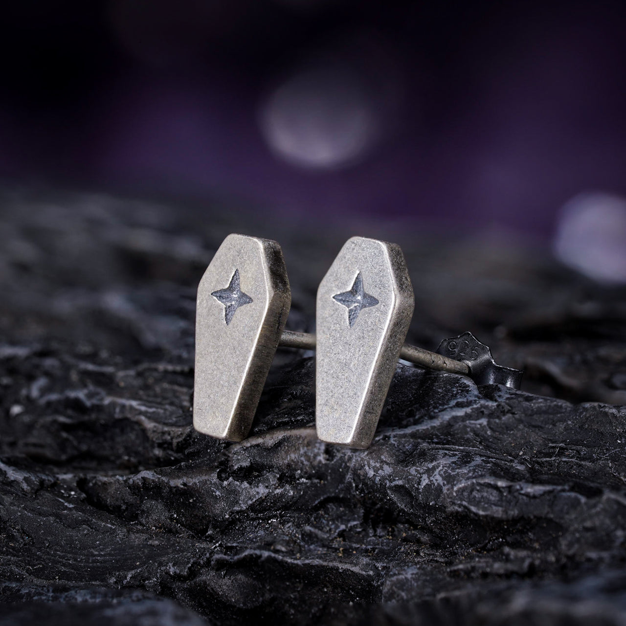 Silver Casket Earrings