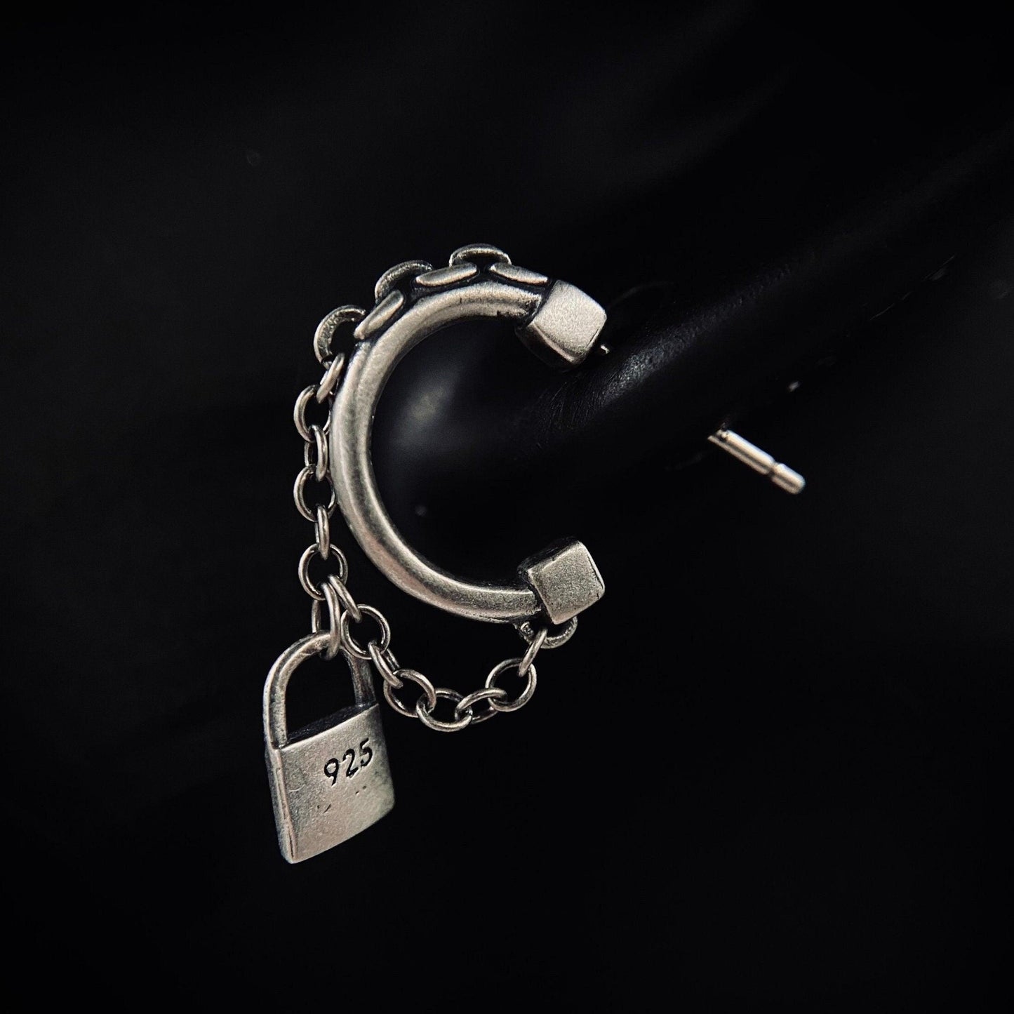 Lock & Chain Mini Hoops - prettywitchyuk