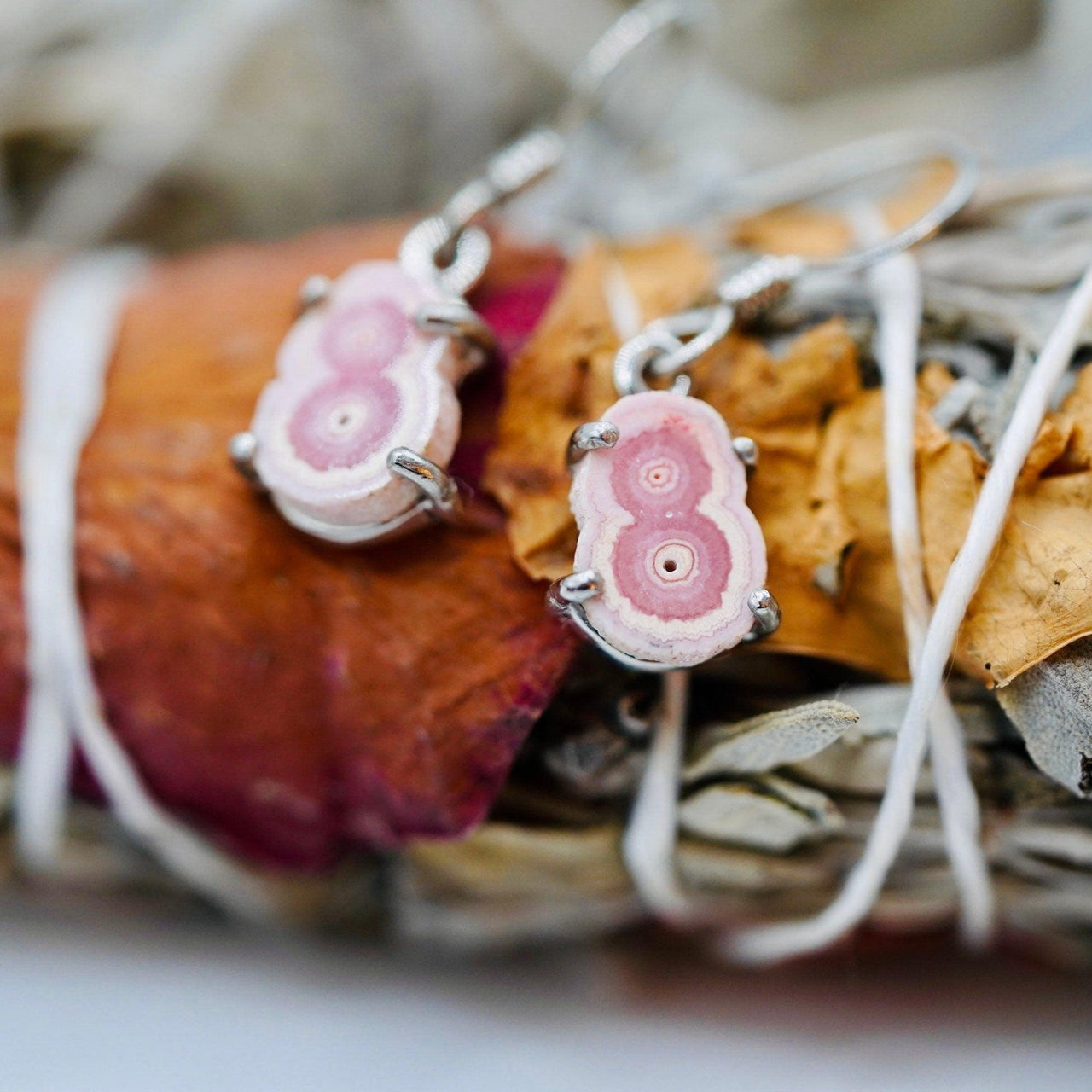 Rhodochrosite Staligtitic Earrings - prettywitchyuk