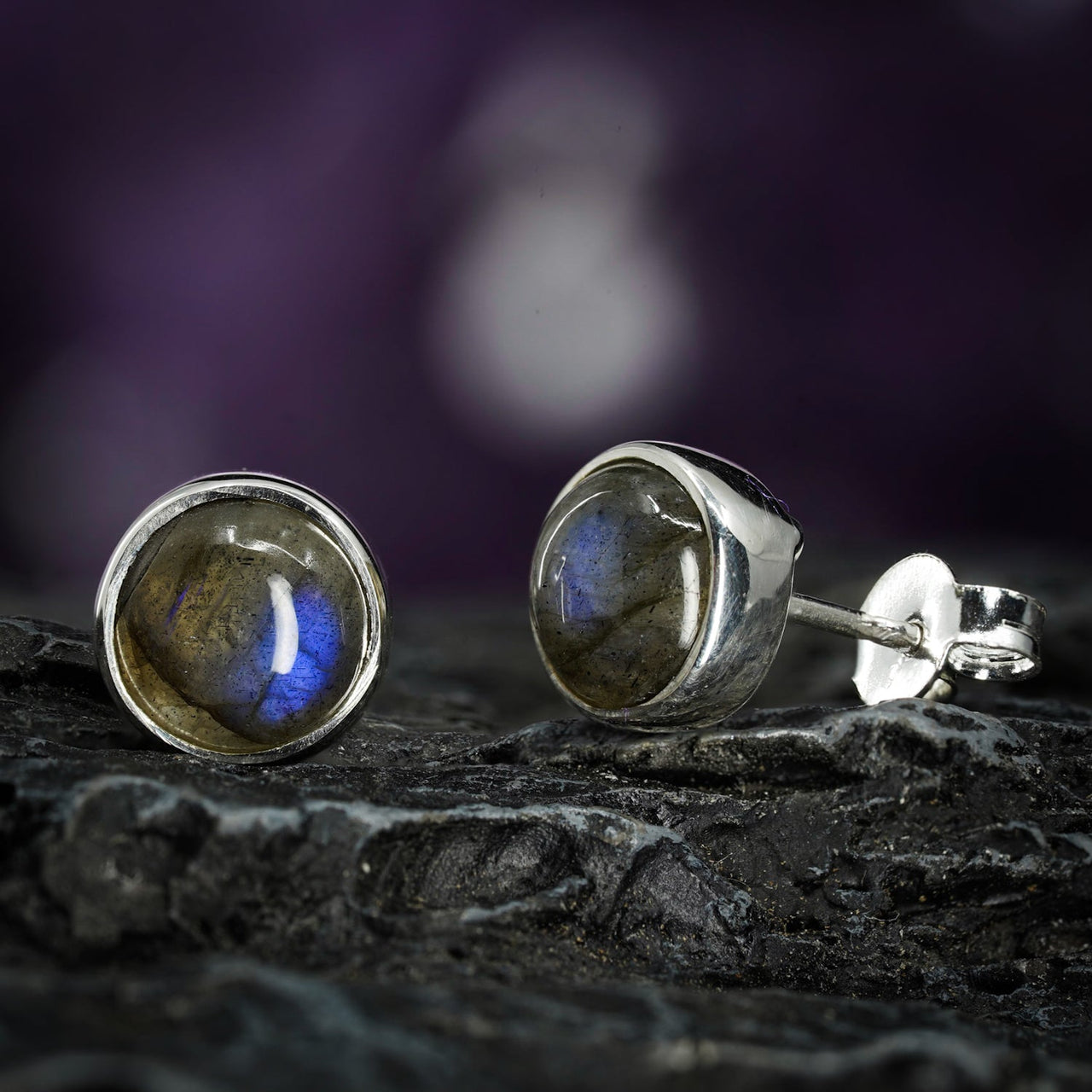 Labradorite Stud Earrings