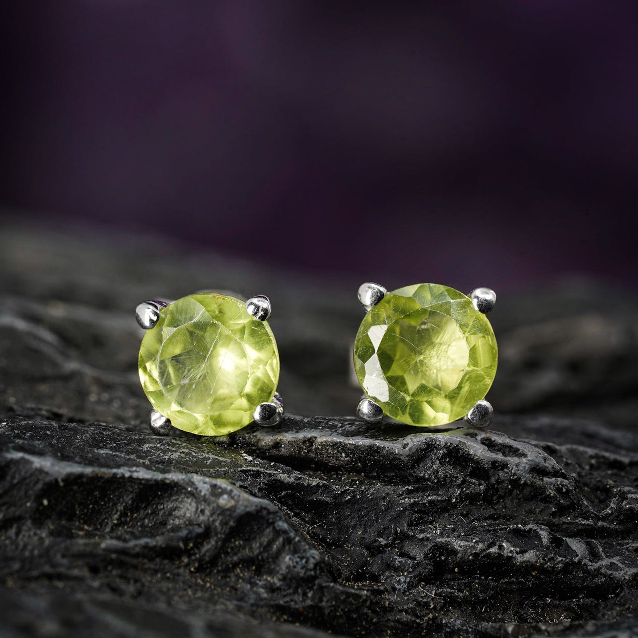 Peridot Stud Earrings