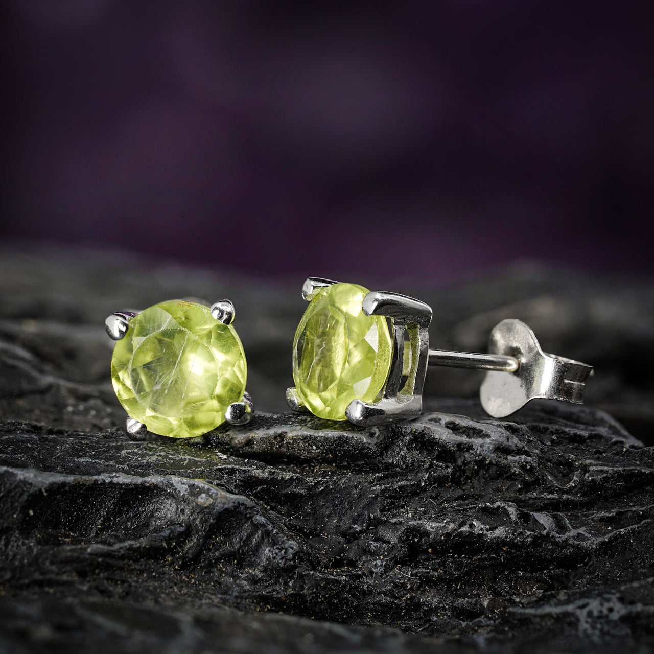 Peridot Stud Earrings