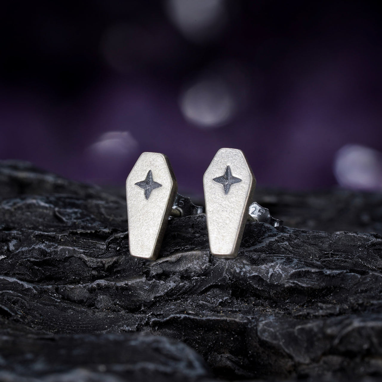 Silver Casket Earrings