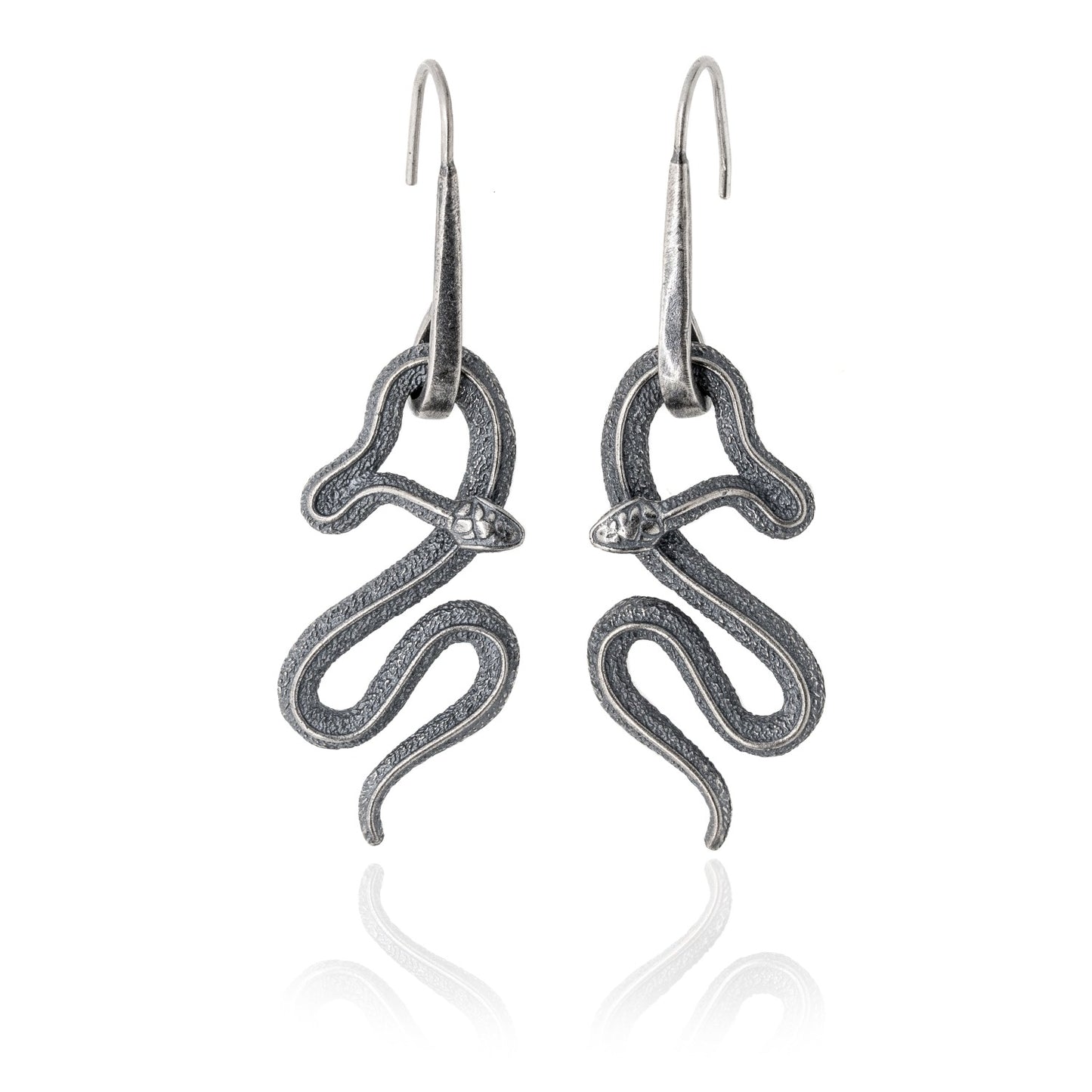 Silver Serpent Earrings