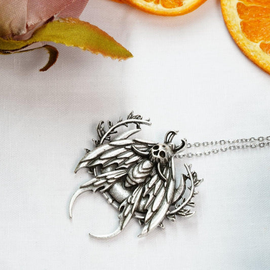 Crescent Luna Moth Necklace - prettywitchyuk