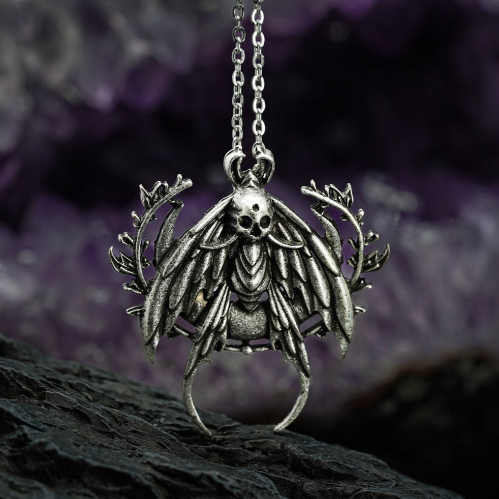 Crescent Luna Moth Necklace