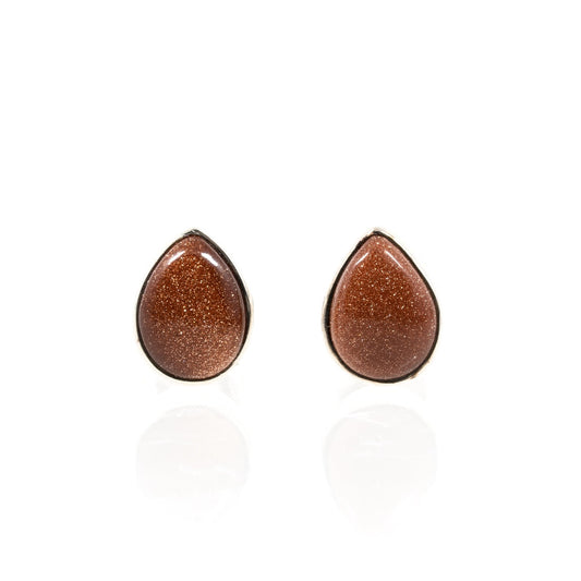 Goldstone Stud Earrings