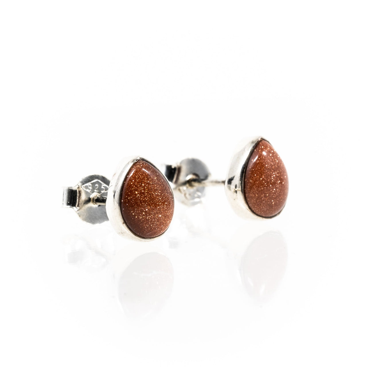 Goldstone Stud Earrings