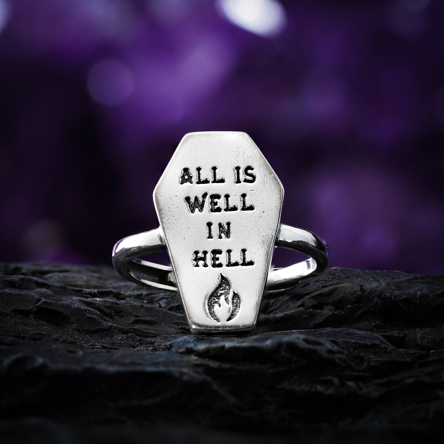 All Is Well Coffin Ring