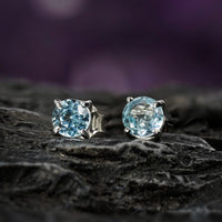 Thumbnail for Aquamarine Stud Earrings