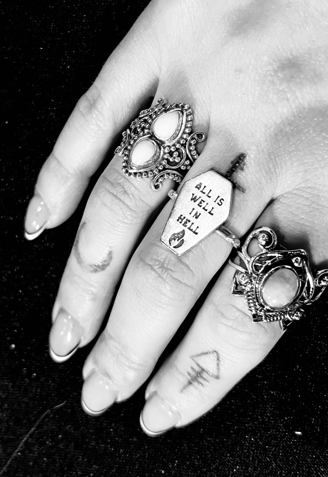 All Is Well Coffin Ring