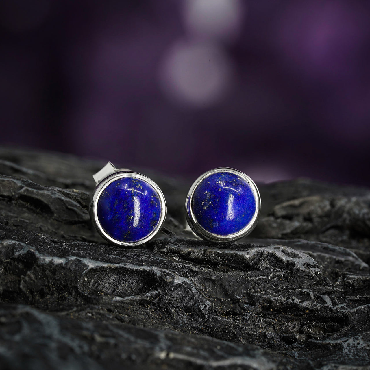 Lapis Lazuli Stud Earrings