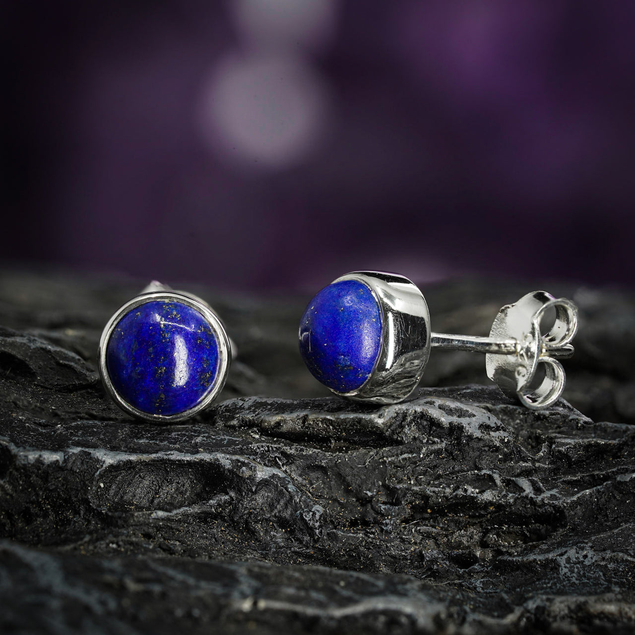 Lapis Lazuli Stud Earrings