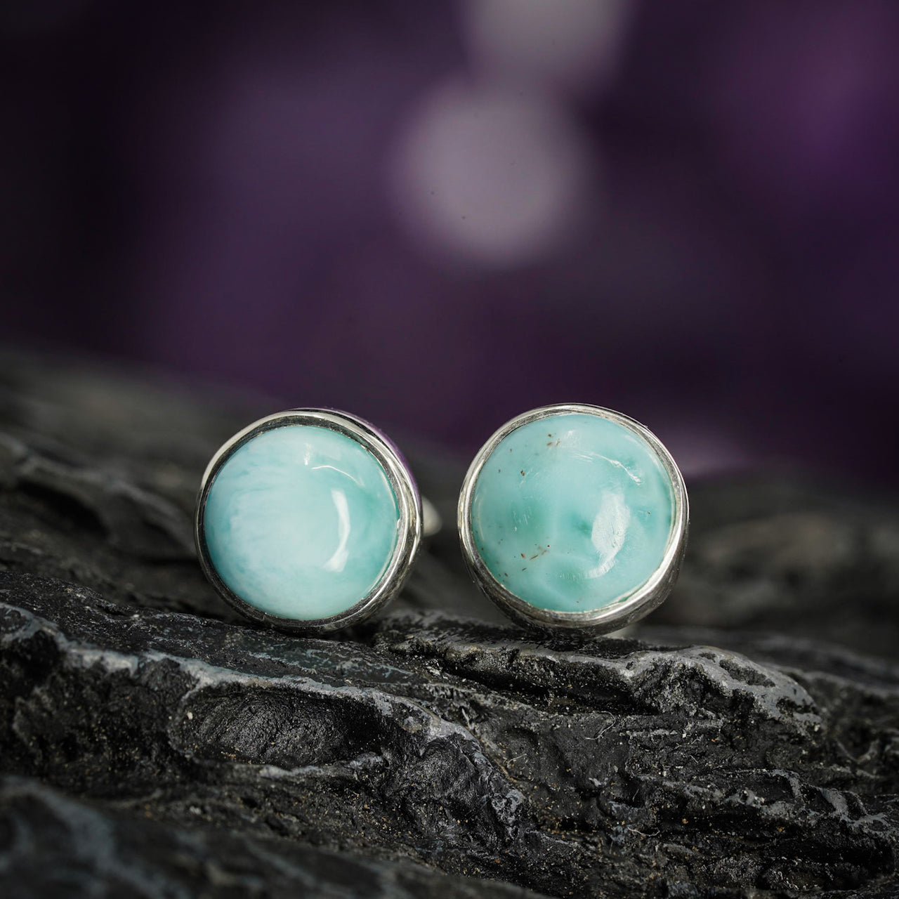 Larimar Stud Earrings